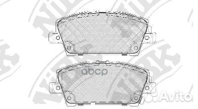 Колодки тормозные дисковые перед PN8866 NiBK
