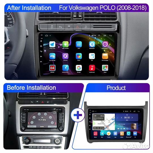 Андроид магнитола Volkswagen Polo TS7 1/16Gb