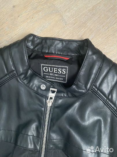 Кожаная куртка guess оригинал