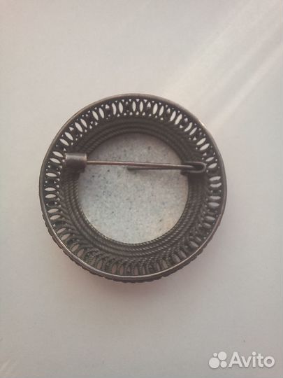 Брошь винтаж финифть 1960г