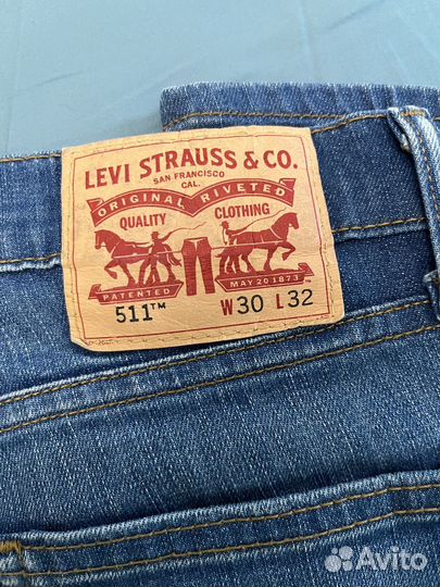 Джинсы мужские levis 511 30 32