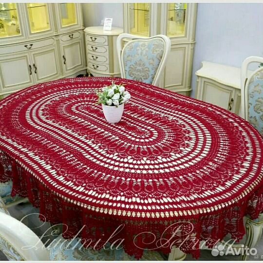 Скатерть на овальный, прямоугольный и круглый стол