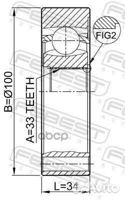 Шрус внутренний перед лев 23115021 Febest
