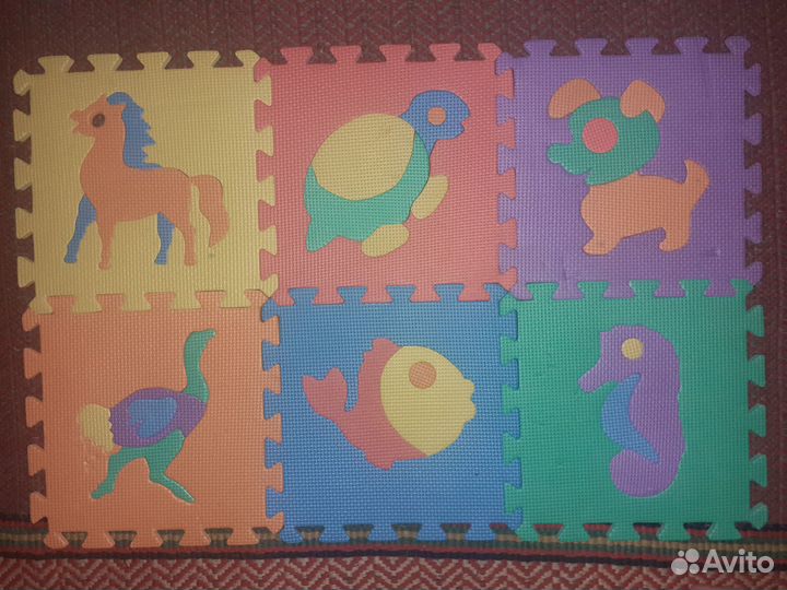 Мягкий развивающий коврик пазл