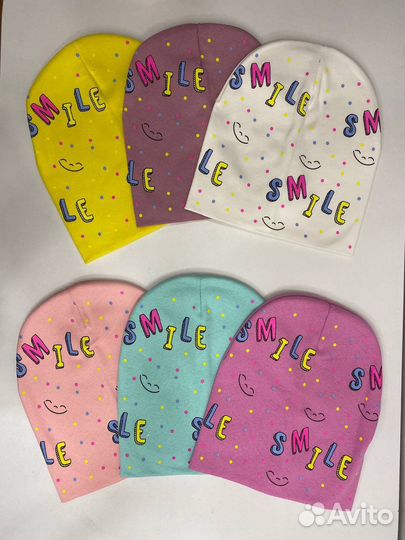 Шапка бини детская хлопок