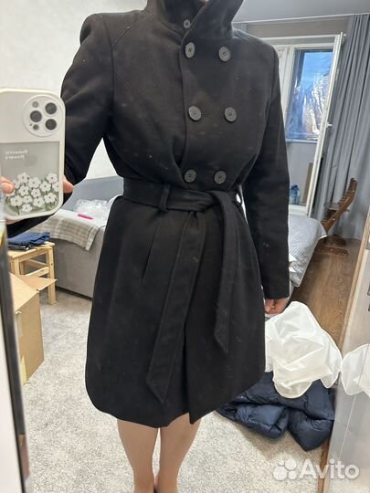 Пальто черное Mango XL