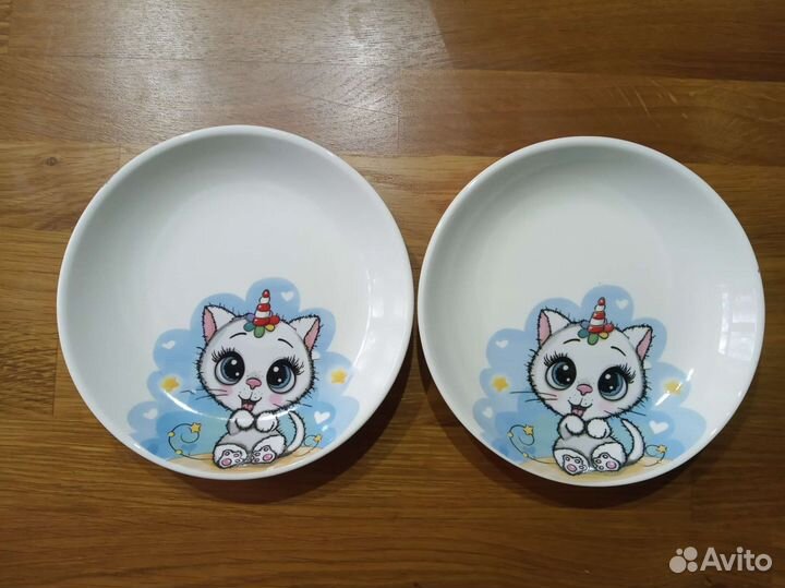 Тарелки детские с котиками