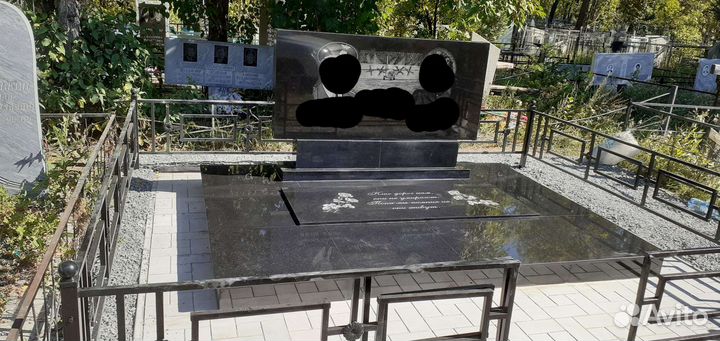 Памятники, лавочки, столики, оградки