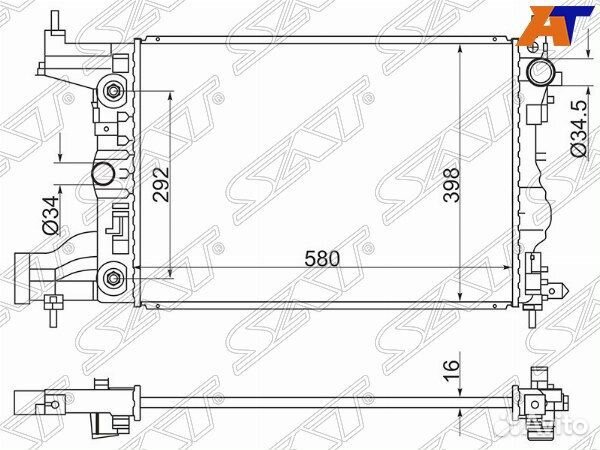 Радиатор chevrolet cruze