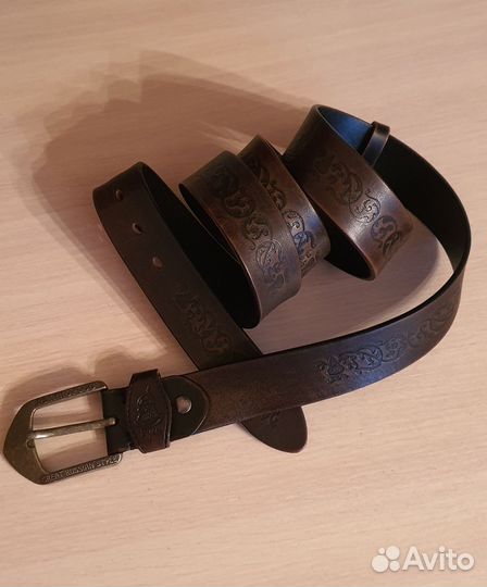 Мужской кожаный ремень Великоросс