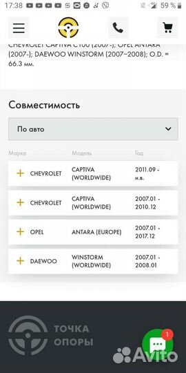 Саленблоки полуретановые Opel