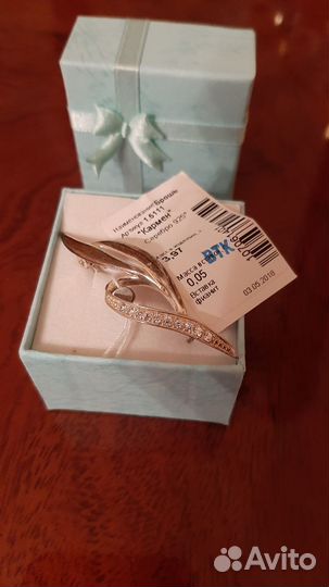 Брошь серебро 925 проба