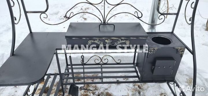 Мангал с крышей