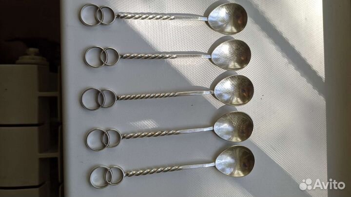 Серебренные ложки СССР винтаж 875 звезда
