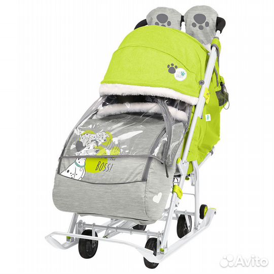 Санки коляска комбинированная Nika