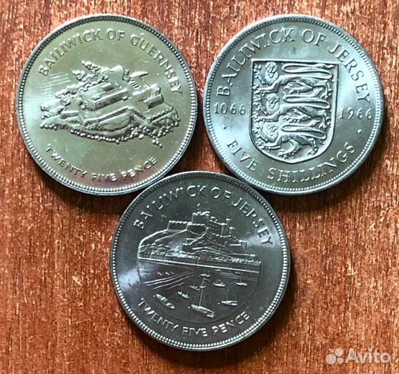Монеты острова Джерси Гернси Jersey Guernsey