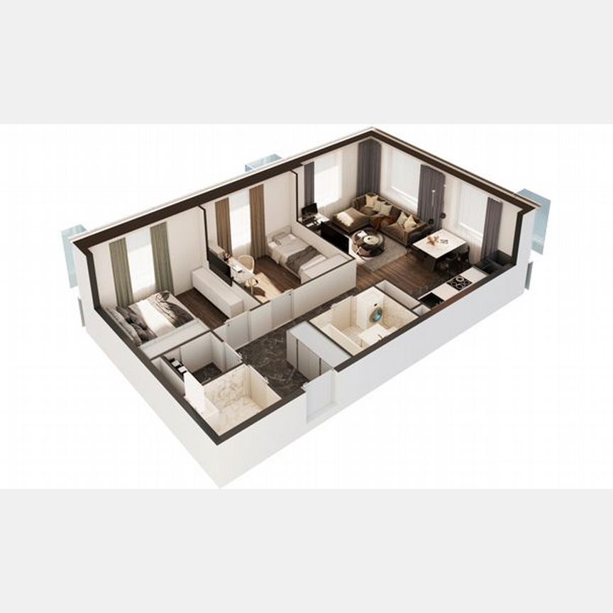 2-к. апартаменты, 62,9 м², 14/30 эт.