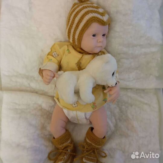 Шапочка-чепчик + пинетки для малышей