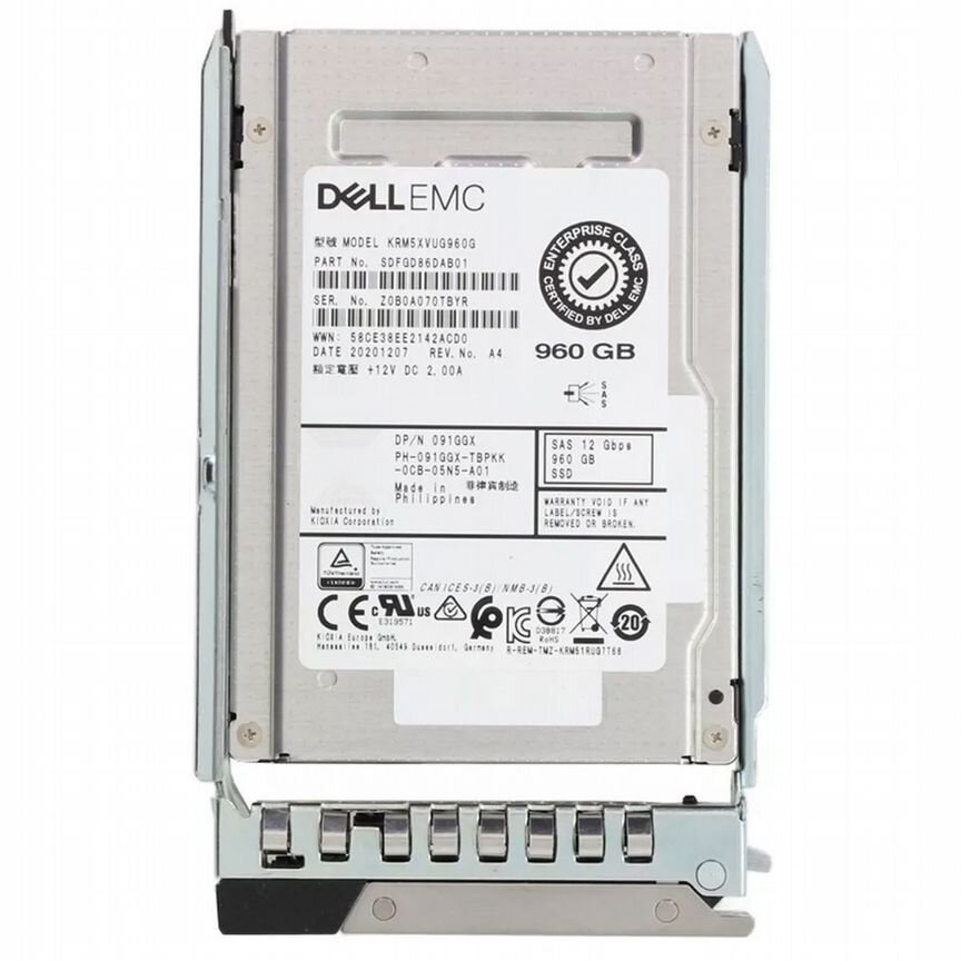 [GEN14] Жесткий Диск Dell 91ggx 960gb Sas 2,5" Ssd Gen14