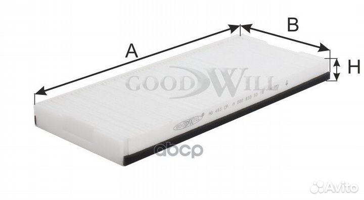 Фильтр салона MB sprinter/VW LT28 97- AG 483 CF