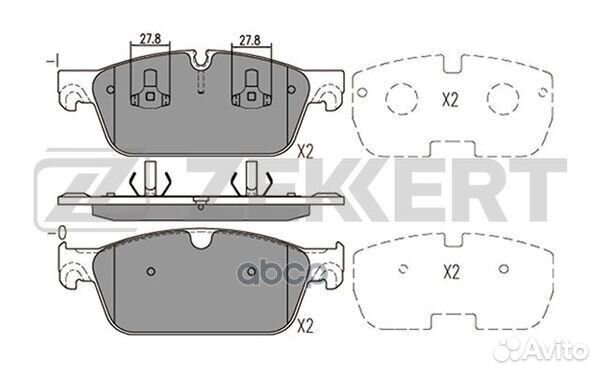 Колодки торм. диск. передн. MB GL-Class (X166)