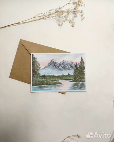 Авторские открытки Акварелью 