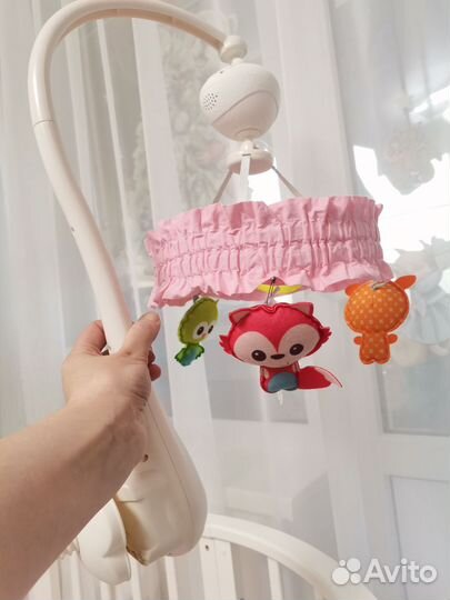 Мобиль музыкальный в кроватку(части от тини лав)