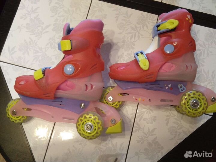 Коньки роликовые раздвижные р.30-33