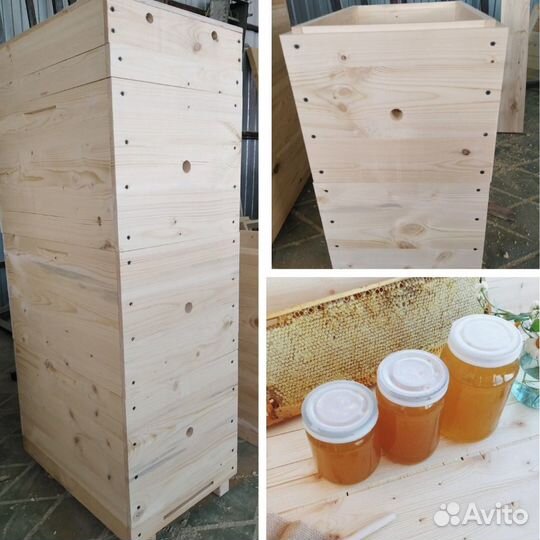 Ульи для пасеки в сборе. Пиломатериал сосна, 35 мм