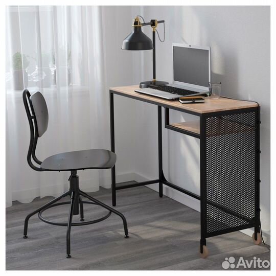 Икеа фьелльбо Стол д/ноутбука,черный 100x36 см