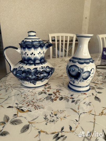 Фарфоровая посуда гжель