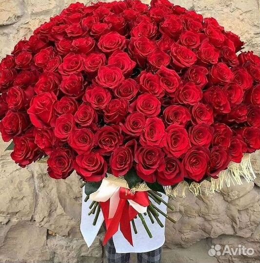 Розы высокие Доставка цветов