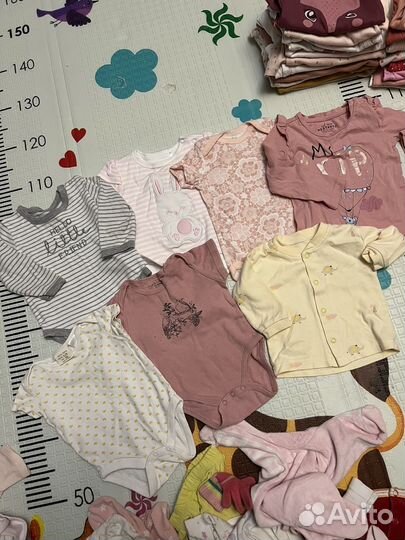 Вещи пакетом для девочки от 0-6 мес