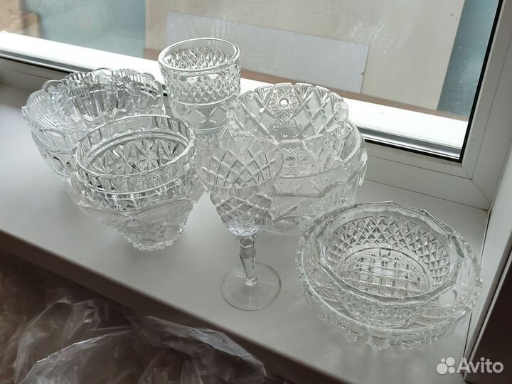 Хрустальная конфетница СССР 11 шт