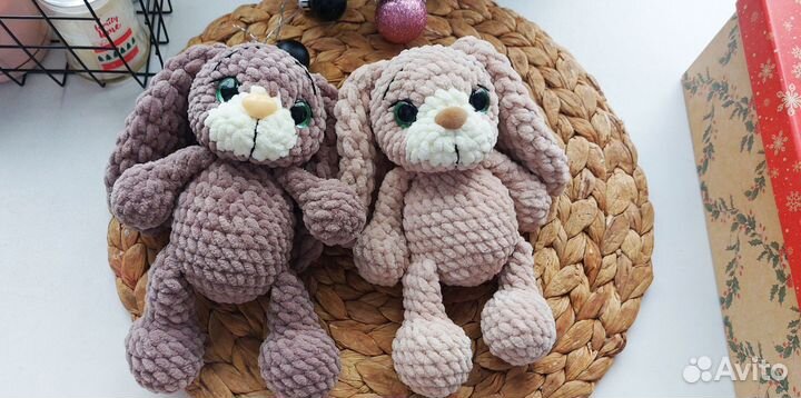 Мягкая игрушка заяц ручной работы