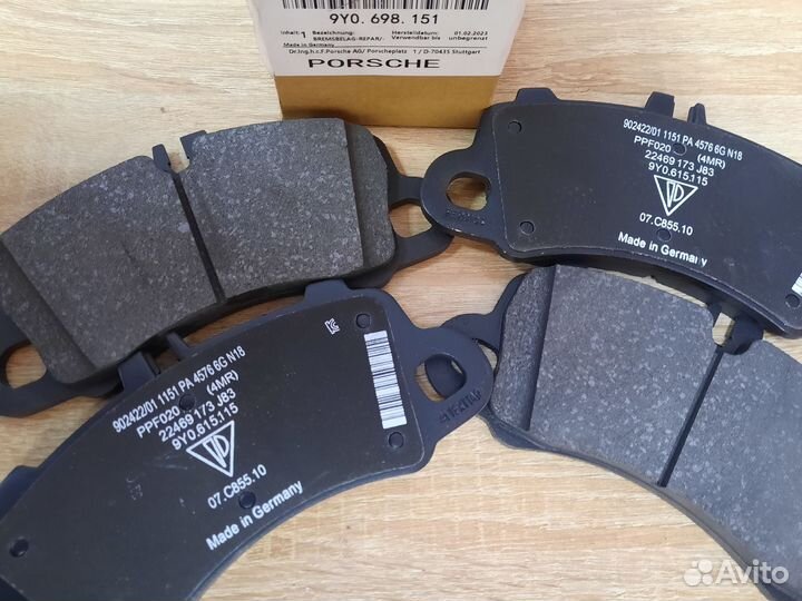 Тормозные колодки дисковые porsche