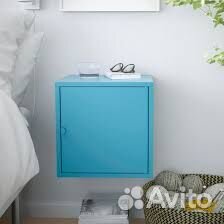 Шкаф IKEA металлический, 35x35 см, синий