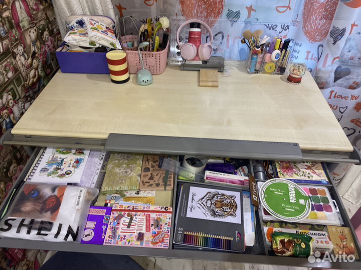 Растущая парта и стул бу