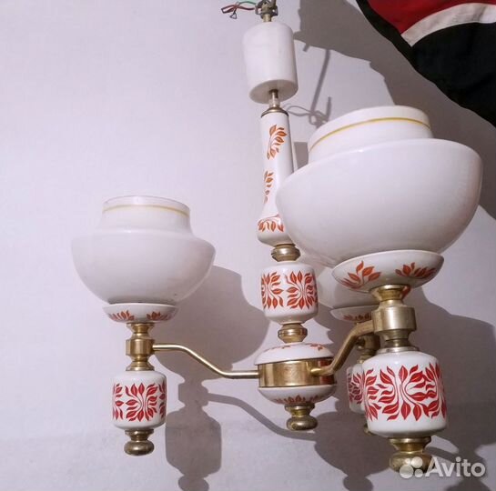 Люстра Фарфор металл стекло Югославия СССР
