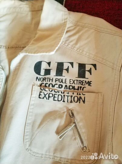 Куртка джинсовая GFF белая/ пиджак джинсовый