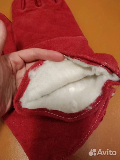 Перчатки краги, рабочие из натуральной замши