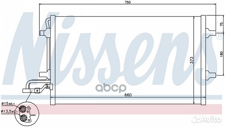 Радиатор кондиционера внешний 940154 Nissens