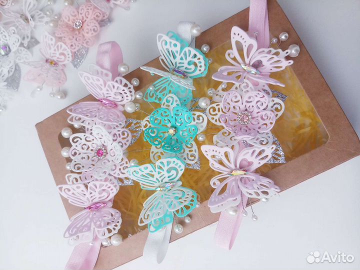 Ажурные повязки на голову для малышей