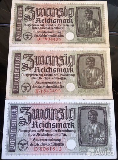 Германия. 20 марок 1939-1945гг