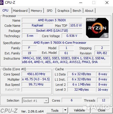 Игровой пк 7600x и 3080ti и 27