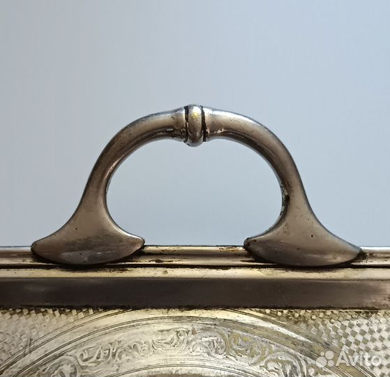 Поднос с ручками Геннигер Москва Варшава 19 век