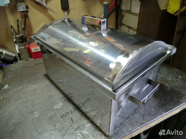 Коптильня горячего копчения из нержавейки