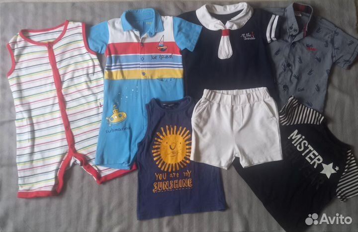 Пакет летних вещей для мальчика 1-2 года