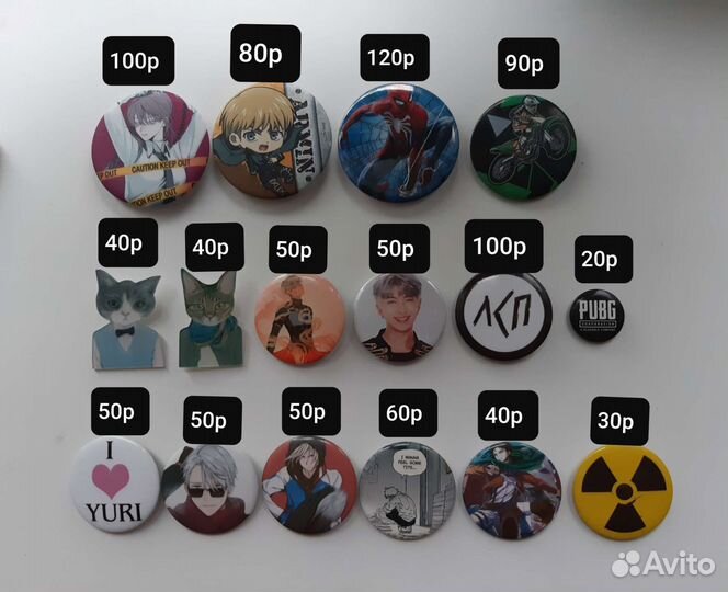 Аниме значки/пины
