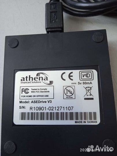 USB смарт карт-ридер.Asedrive V3 Athena